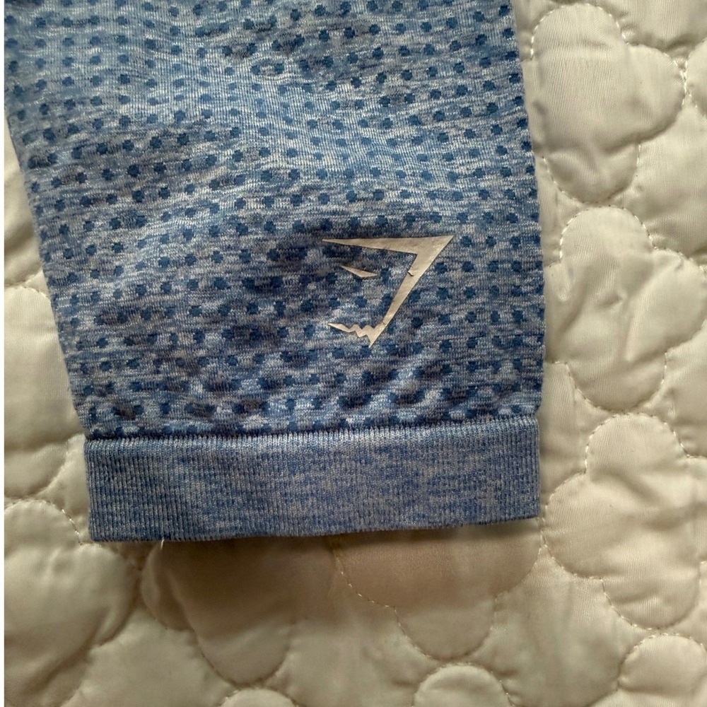 Gymshark Vital Seamless Blue Marl Leggings Women's Size Small High Waisted - Picture 6 of 6